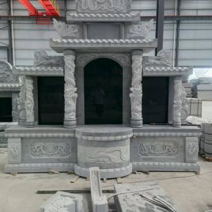 通化 芝麻灰高档墓碑，土墓，可定制