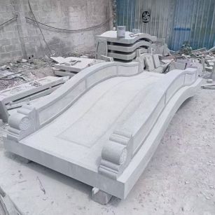 通化 芝麻灰花岗岩园林景观 小石桥