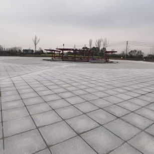 通化 芝麻白火烧面-公园广场地铺效果